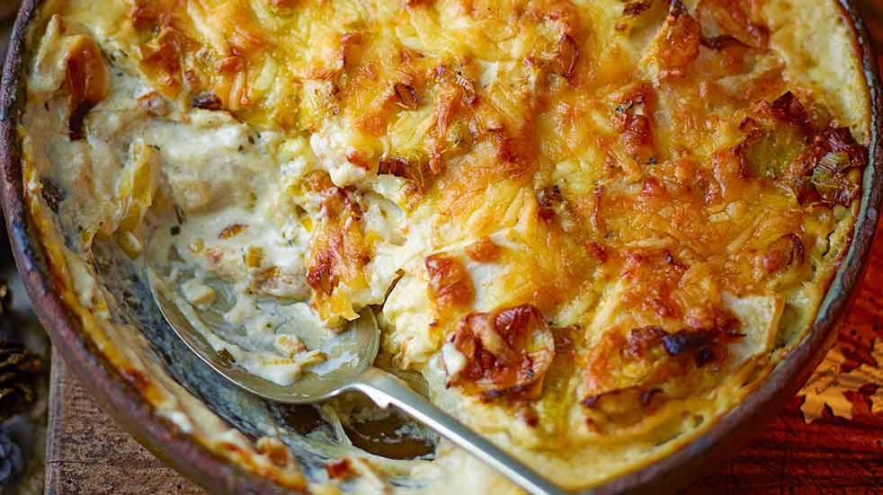 Christmas dinner recipes cheesy celeriac gratin